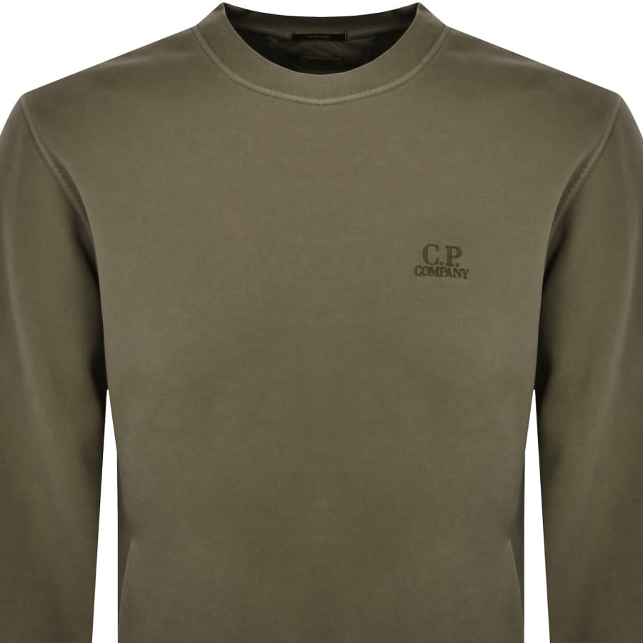 C.P. Company Sweatshirt with Embroidered Logo Green M